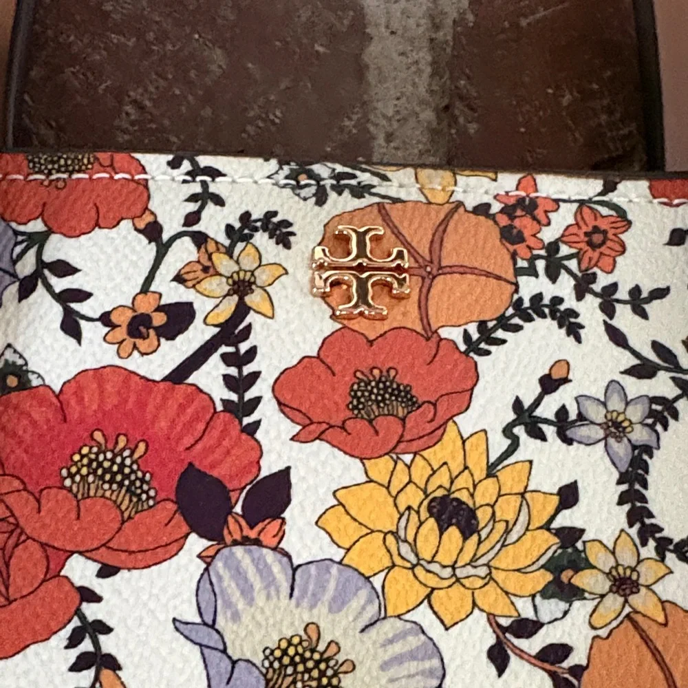 Tory Burch Like New Kerrington Blossom Ditsy Floral Tote w Tan Handles